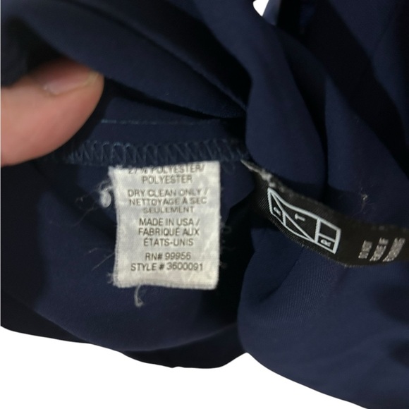 Shoshanna nautical navy blue lace up Nikko mini dress with 3/4 sleeves Size 12 - Picture 7 of 8